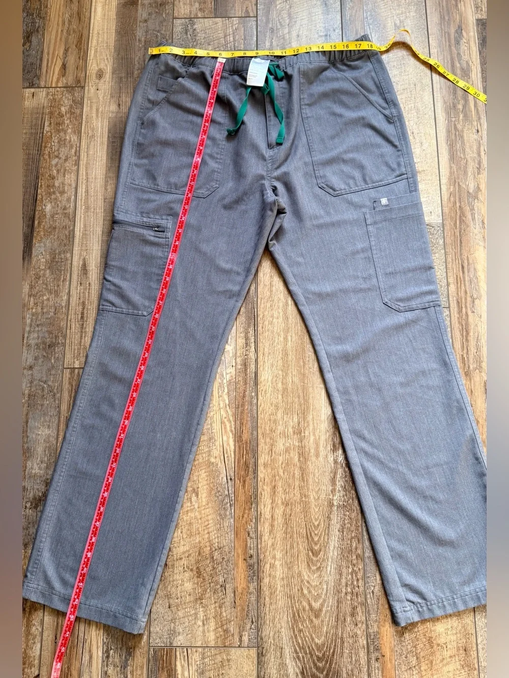 FIGS - Cairo Cargo Scrub Pants - XL - Heather Gray